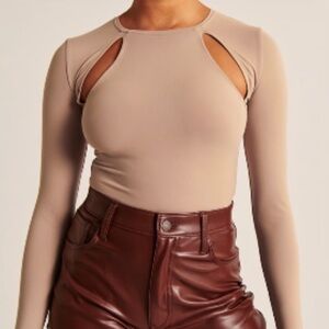 Abercrombie & Fitch Long Sleeve Cutout Bodysuit